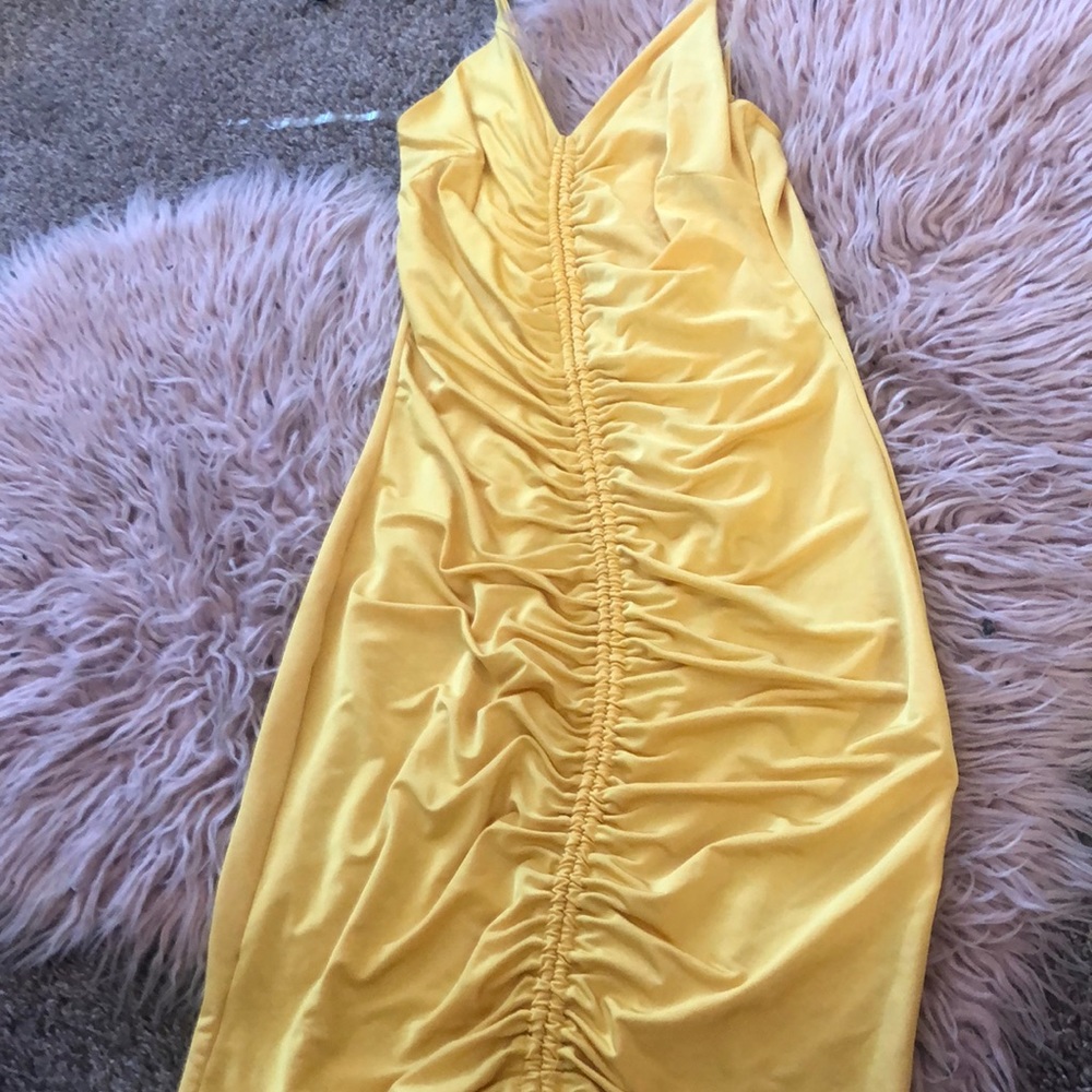Yellow fashion nova dress
